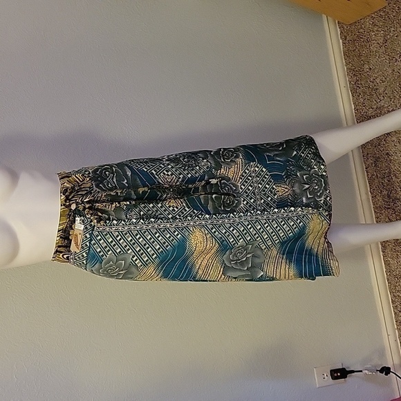 Kariza Olive Floral Wrap Interchangeable Cover-up Festival Skirt - Picture 7 of 12